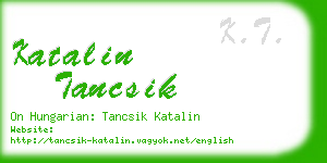 katalin tancsik business card